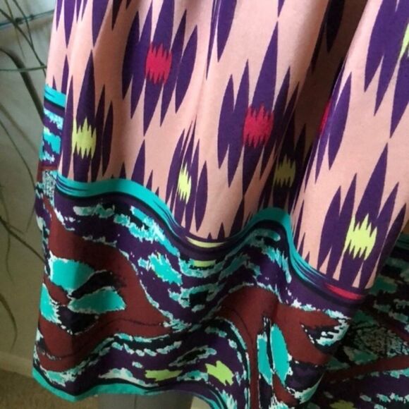 MM COUTURE Strapless Dress with Bold Colors / Pattern Size Small - Picture 6 of 7